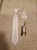 Fehér mintás esküvői/vőlegény mellény szett - Clothing / Men